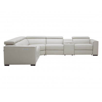 J&M Picasso Motion Sectional - Silver Gray