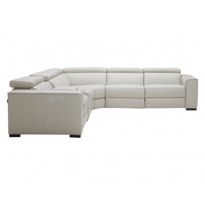 J&M Picasso Motion Sectional - Silver Gray