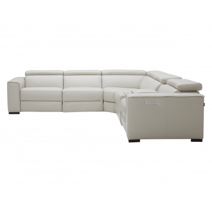 J&M Picasso Motion Sectional - Silver Gray