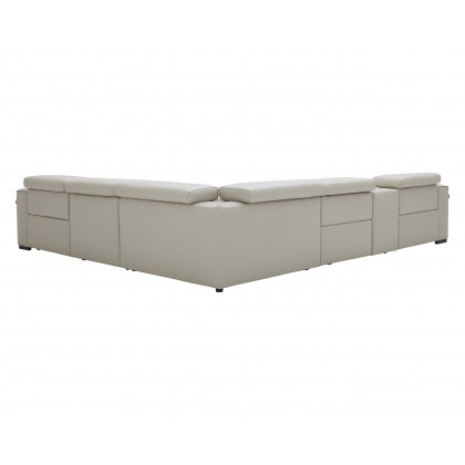 J&M Picasso Motion Sectional - Silver Gray