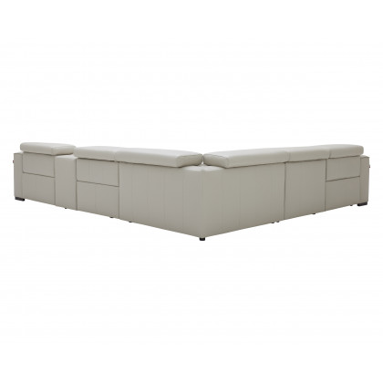 J&M Picasso Motion Sectional - Silver Gray