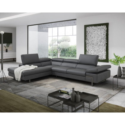 J&M I716 Sectional - Left Hand Facing Chaise, Gray