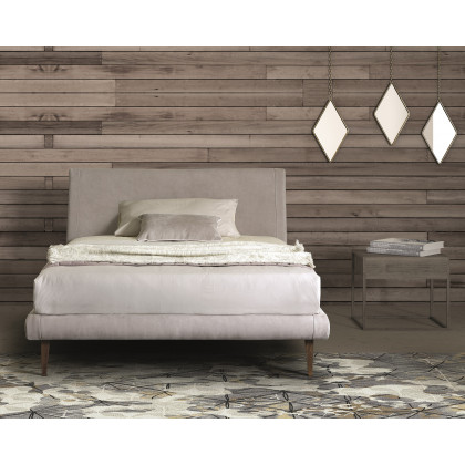 J&M Metropolitan Queen Bed - Taupe, Fabric