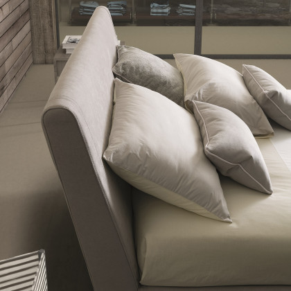 J&M Metropolitan Queen Bed - Taupe, Fabric