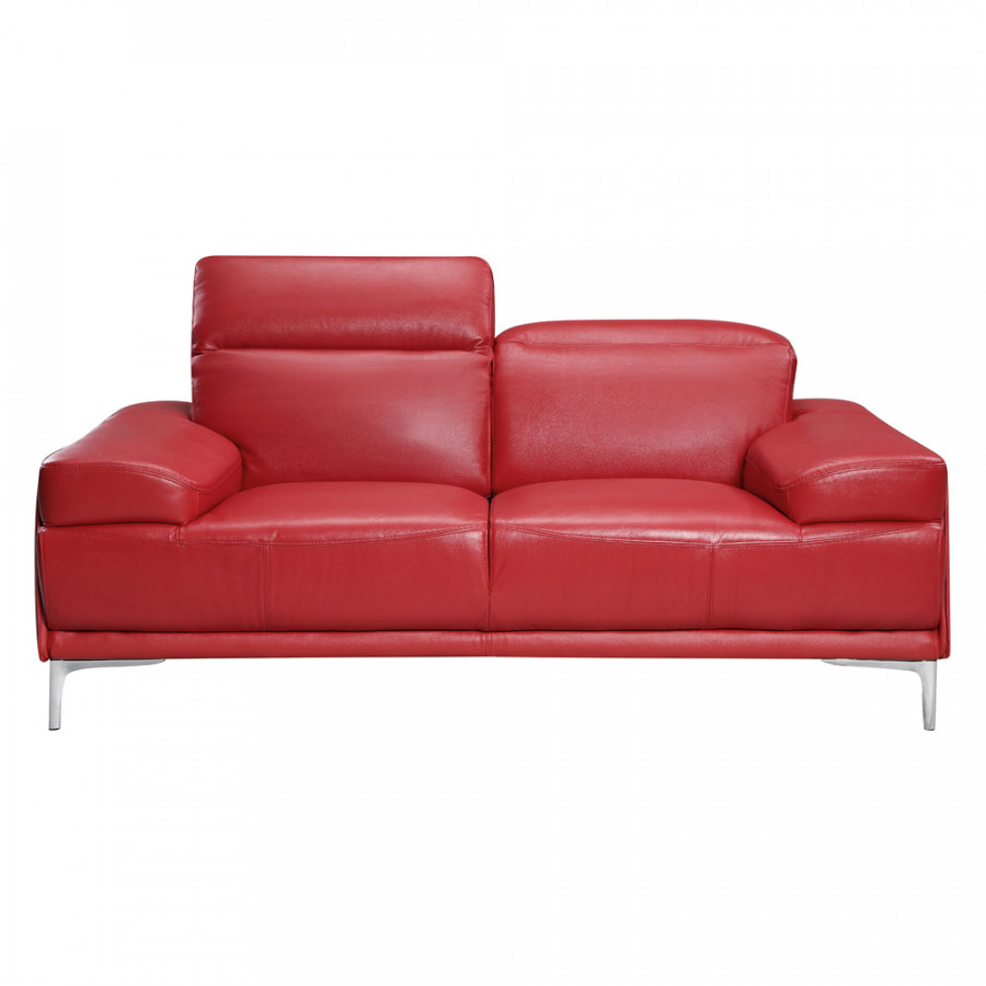 J&M Nicolo Loveseat - Red