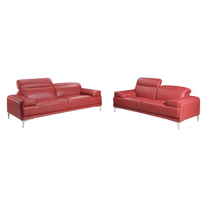 J&M Nicolo Loveseat - Red