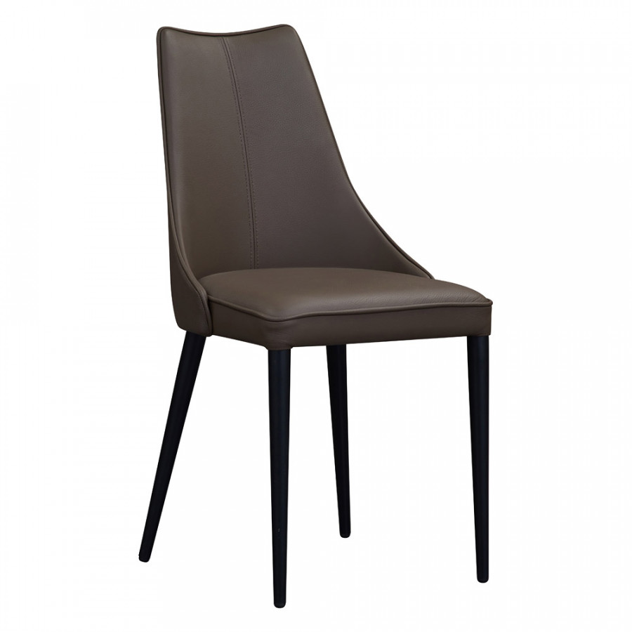 J&M Milano Leather Dining Chair - Chocolate