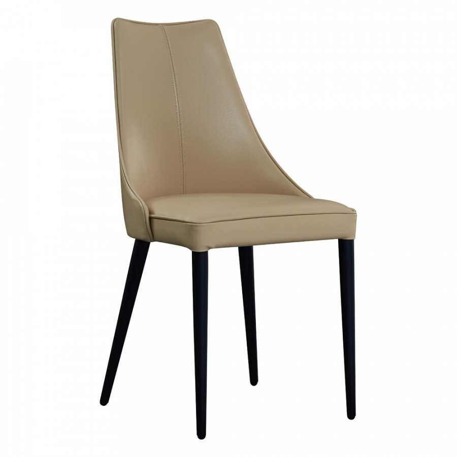 J&M Milano Leather Dining Chair - Tan