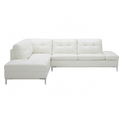 J&M Leonardo Sectional - Left Hand Facing, White