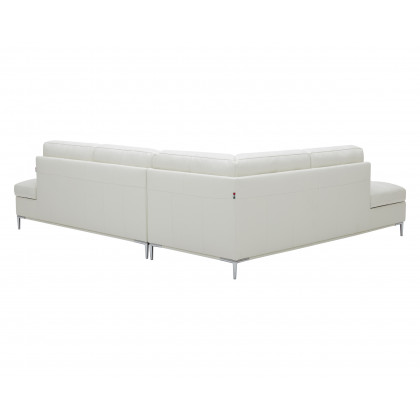 J&M Leonardo Sectional - Left Hand Facing, White