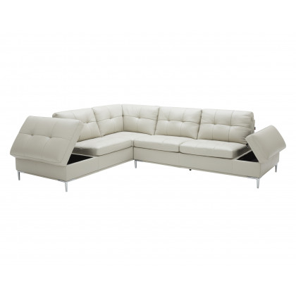 J&M Leonardo Sectional - Left Hand Facing, Silver Gray