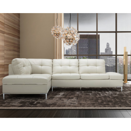 J&M Leonardo Sectional - Left Hand Facing, Silver Gray