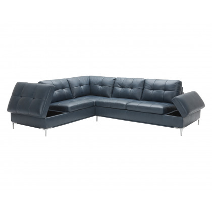 J&M Leonardo Sectional - Left Hand Facing, Blue