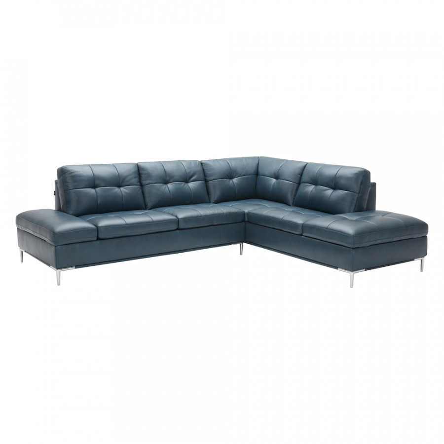 J&M Leonardo Sectional - Right Hand Facing, Blue