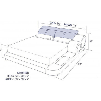 Jubilee - Soleia Right Hand Facing Bed with Adjustable Headrest