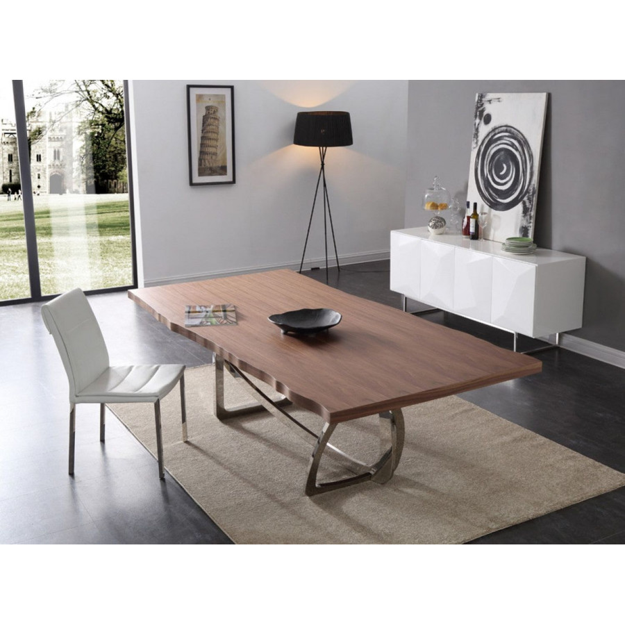 Jubilee - Aczy Dining Table in Stainless Steel/Wood