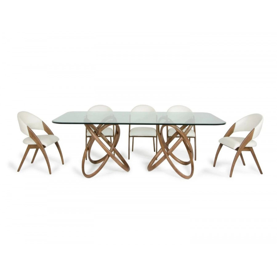 Jubilee - Mitii Dining Table in Glass/Walnut