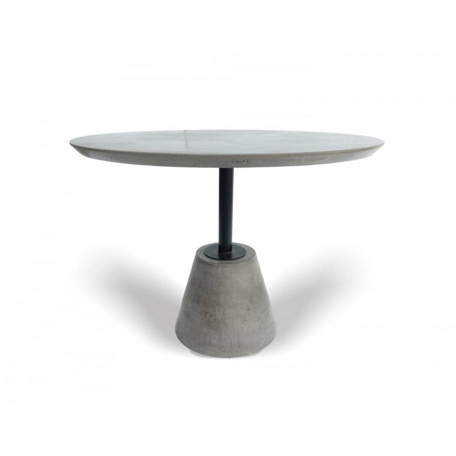 Jubilee - Noriter Round Dining Table in Gray/Black, Concrete/Metal