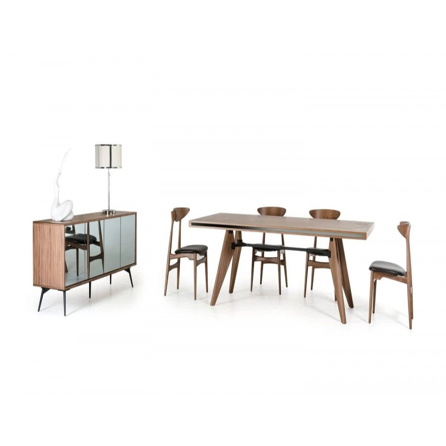 Jubilee - Kirkit Dining Table in Walnut Veneer/Black