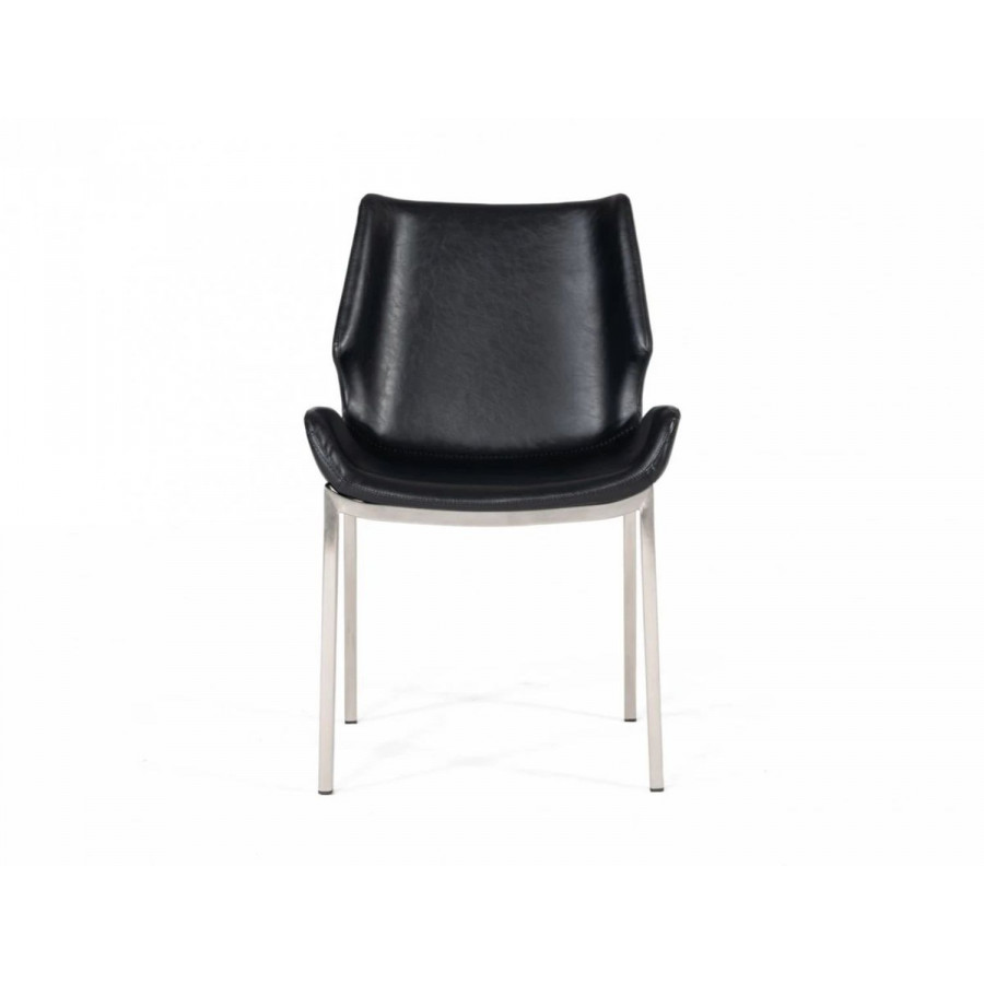 Jubilee - Tim Dining Chair Set of 2 in Black, Eco-Leather