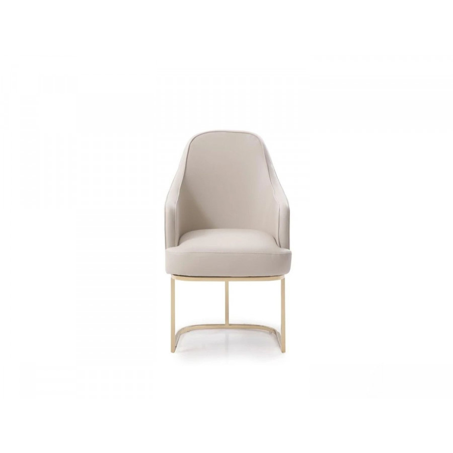 Jubilee - Tincer Dining Chair in Light Grey, Bonded Leather