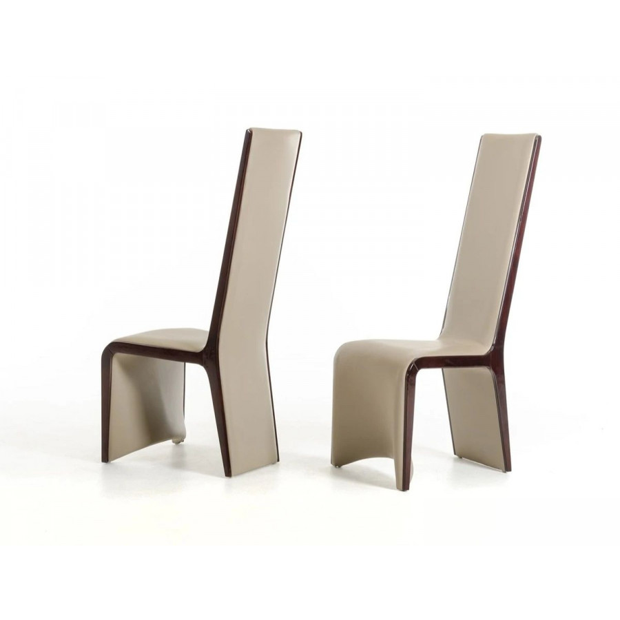 Jubilee - Pakaso Dining Chair Set of 2 in Taupe, Leatherette
