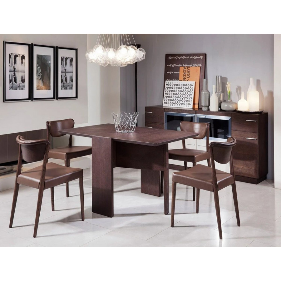 Jubilee - Umloer Modern Dining Chair Set of 2 in Brown Oak