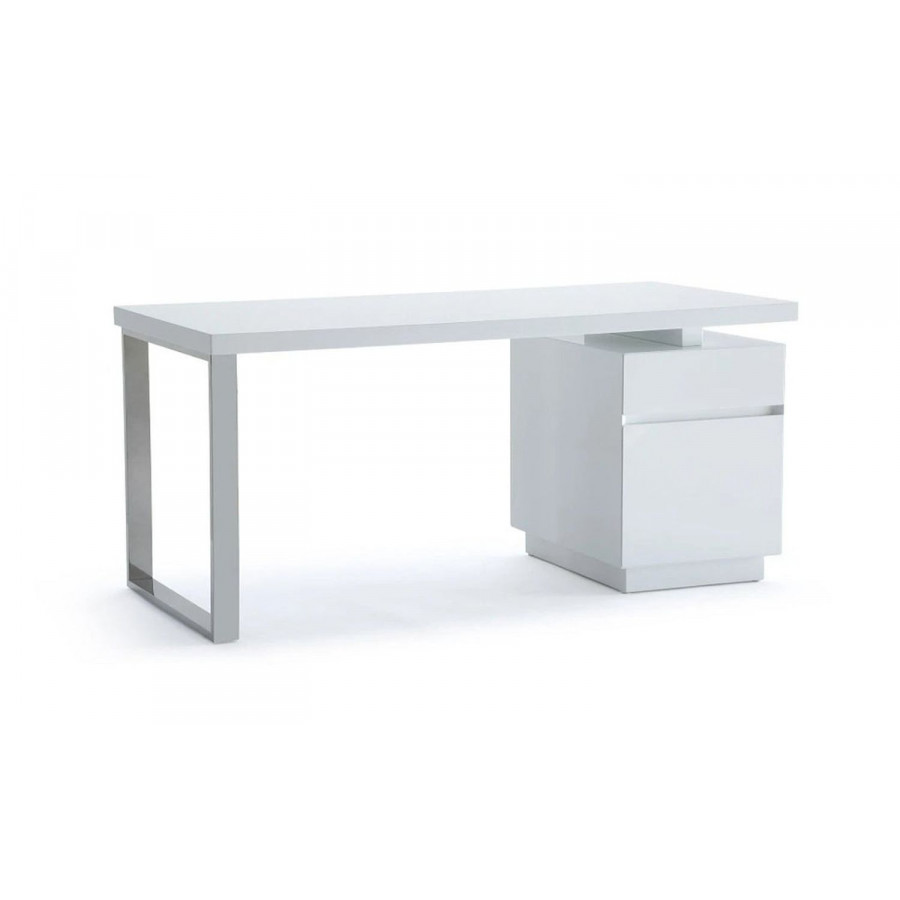 Jubilee Ceero Rectangular Modern Desk - Gray/Stainless Steel