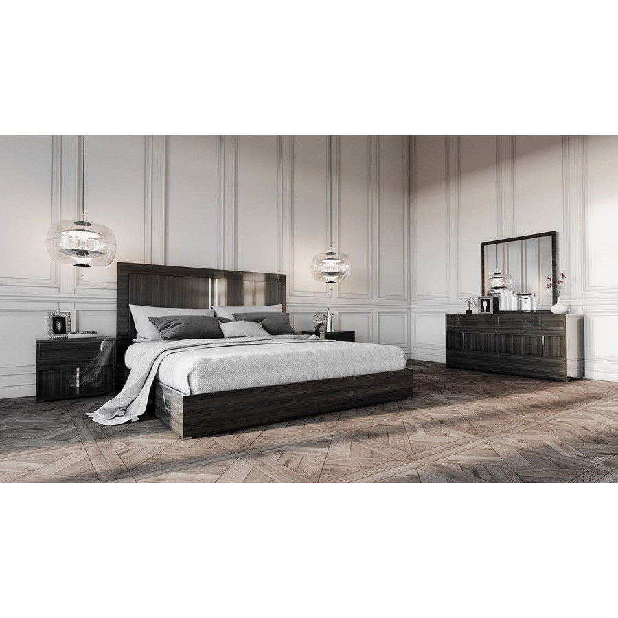 Jubilee Axman Modern King Size Bedroom Set - Gray
