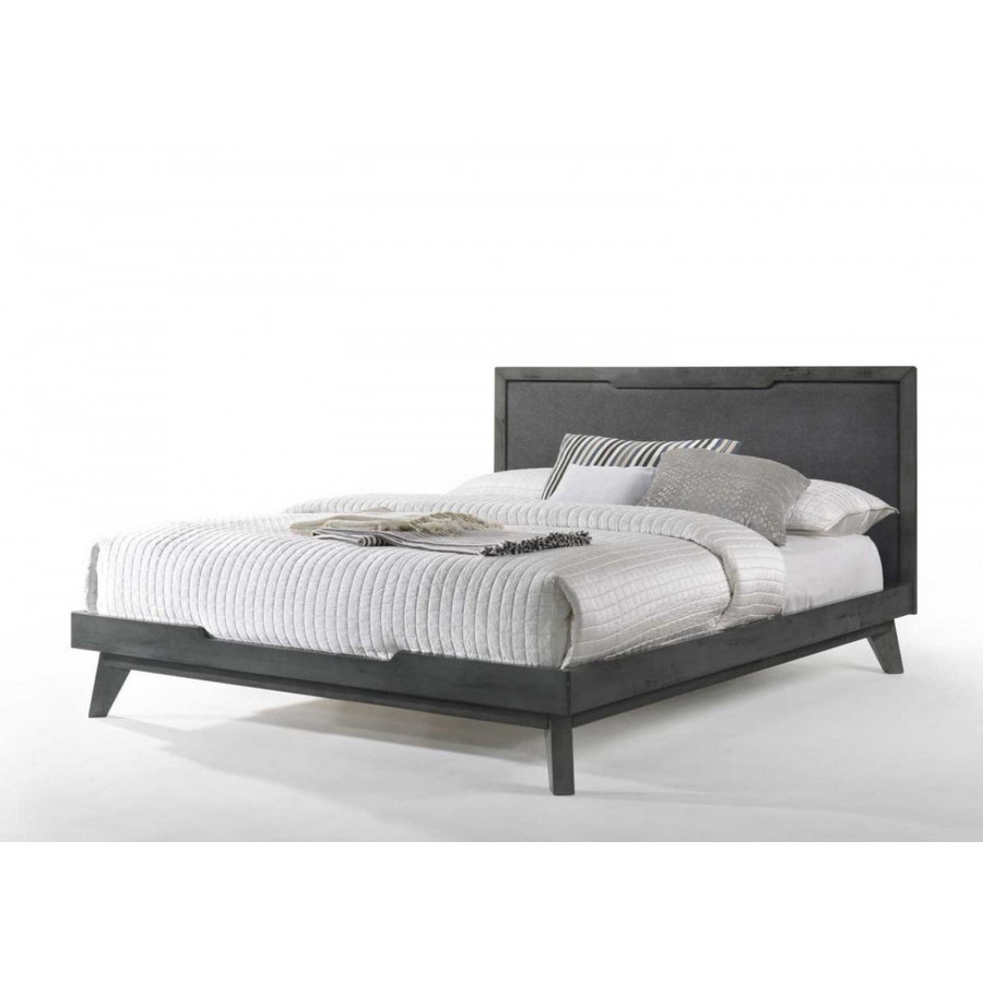 Jubilee Salimon Modern Wash Queen Size Bed - Gray