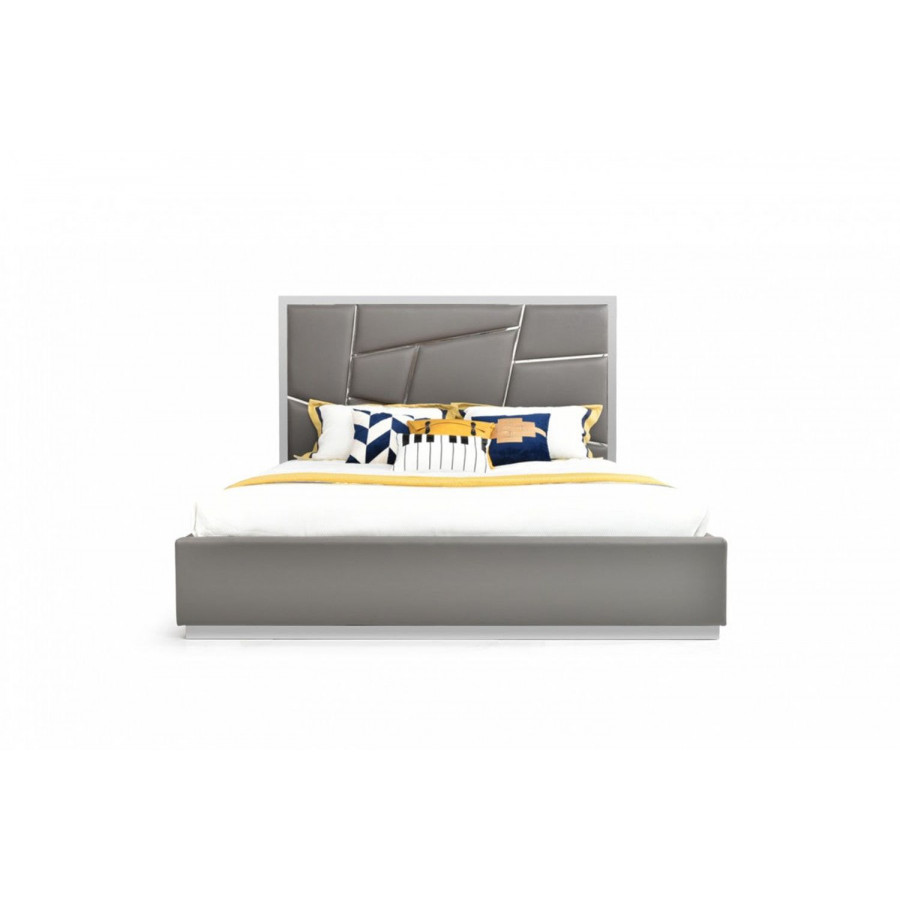 Jubilee Ceremy Modern King Size Bed - Gray