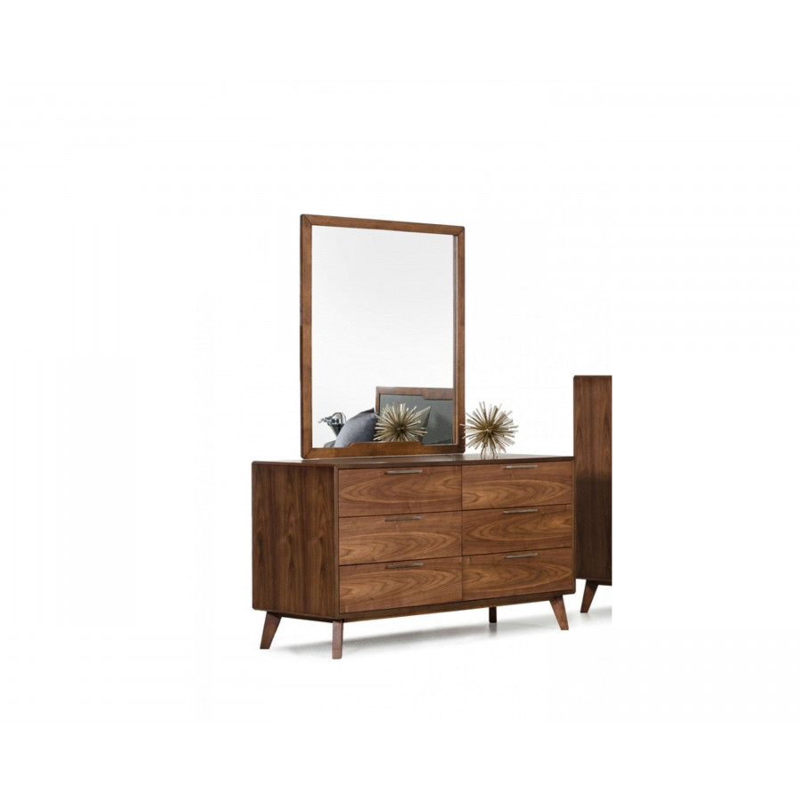Jubilee - Sohu Modern Dresser and Mirror in Gray/Walnut
