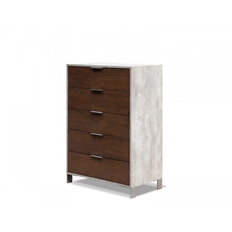 Jubilee - Camona Modern Chest in Walnut/Concrete