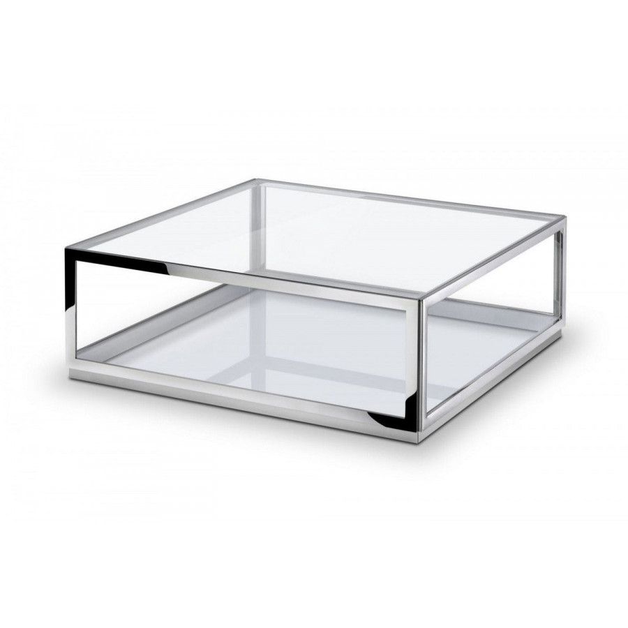 Jubilee - Wrickle Coffee Table in Stainless Steel/Glass