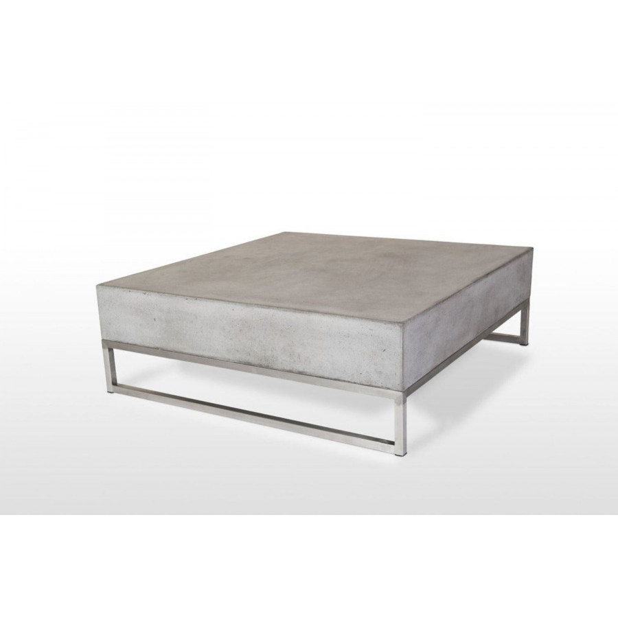 Jubilee - Durak Modern Square Coffee Table in Concrete/Stainless Steel