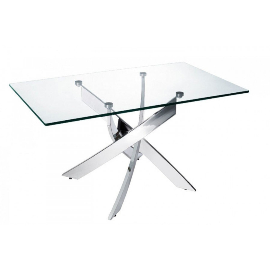 Jubilee - Porean Modern Coffee Table in Glass/Chrome