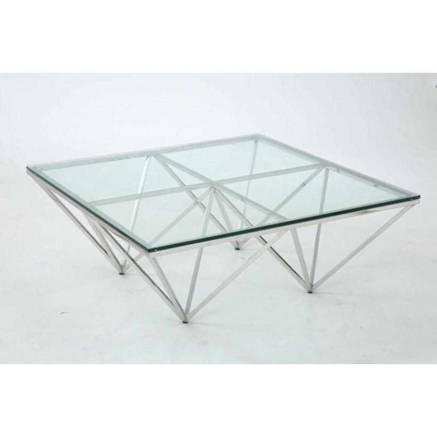 Jubilee - Nop Contemporary Coffee Table in Glass/Stainless Steel