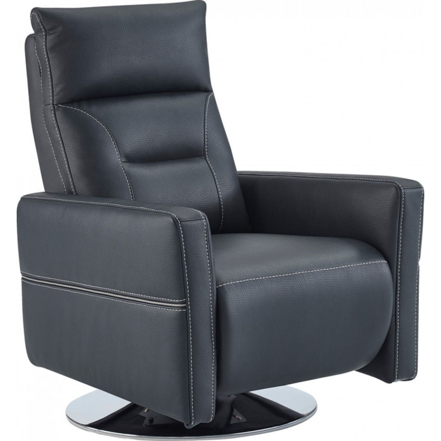 Jubilee - Nopin Modern Recliner Armchair in Blue, Leatherette