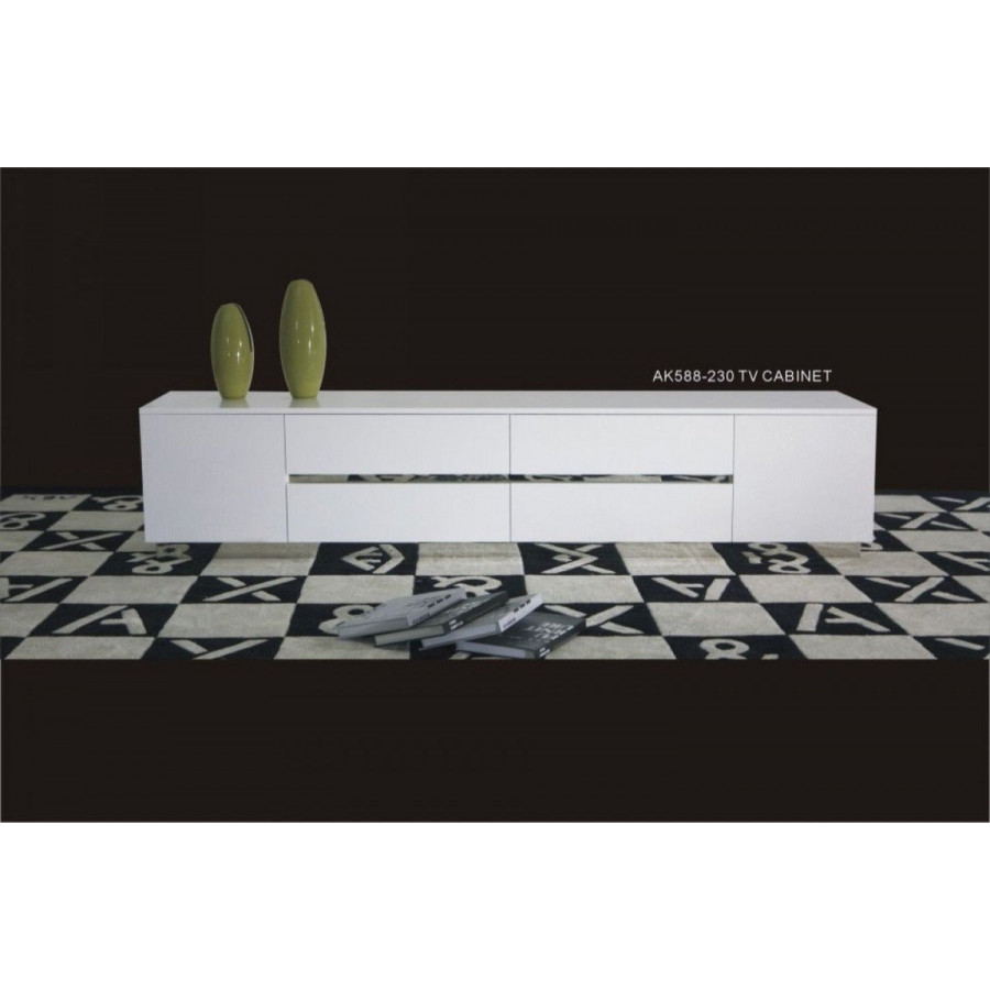 Jubilee - Piano Modern TV Entertainment Center in White