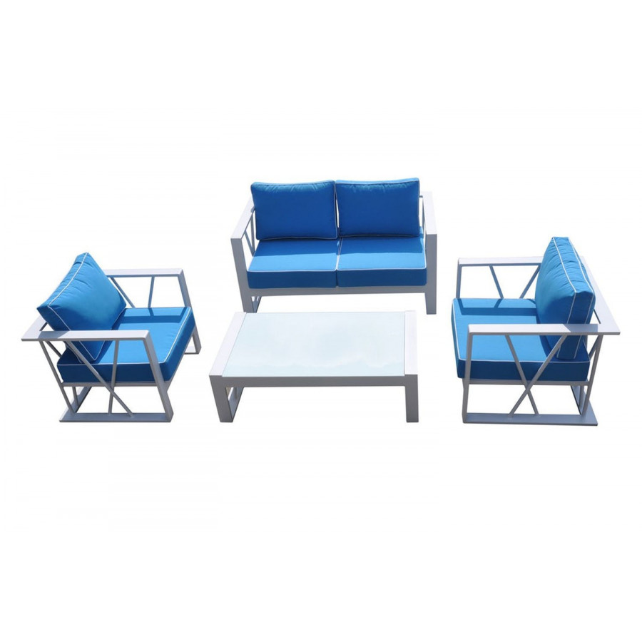 Jubilee - Ploto Outdoor Sofa Set in White