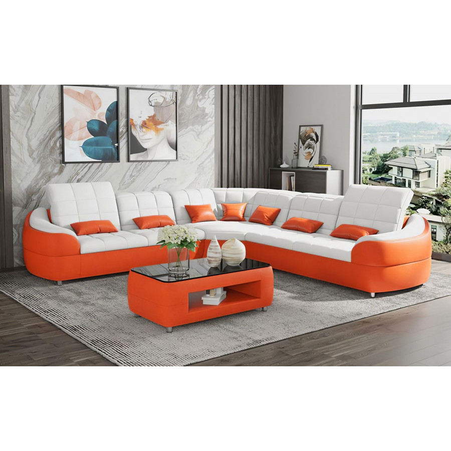 Jubilee - Aumin Modern Corner Sectional with Adjustable Headrest