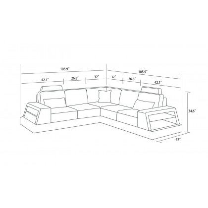 Jubilee - Civia Modern Futuristic Corner Sectional