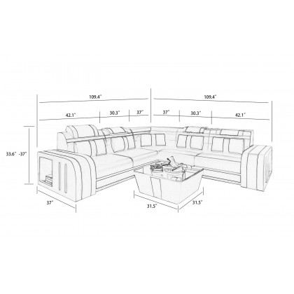 Jubilee - Ralutic Corner Sectional with Side Storage