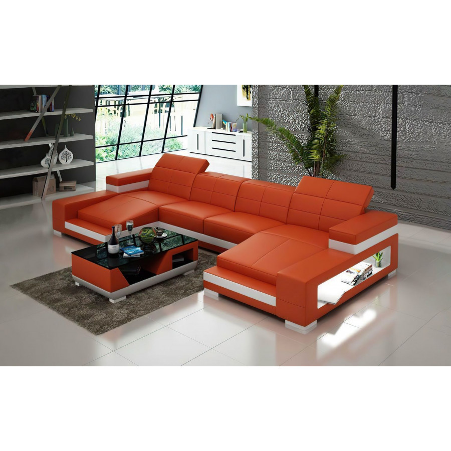 Jubilee - Ainslee Modern Sectional Couch with Led