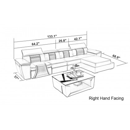 Jubilee - Uli Small Right Hand Facing Sectional with Chaise