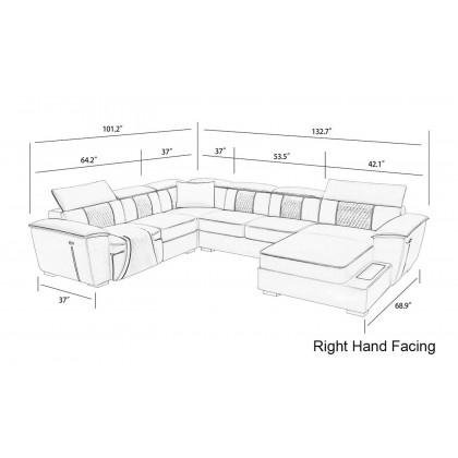 Jubilee - Uli Modern U-Shape Right Hand Facing Sectional
