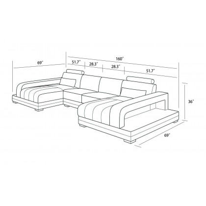 Jubilee - Heather Small U-Shape Sectional with Chaise