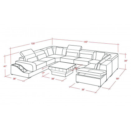 Jubilee - Charlotte Sectional with PopUp Storage