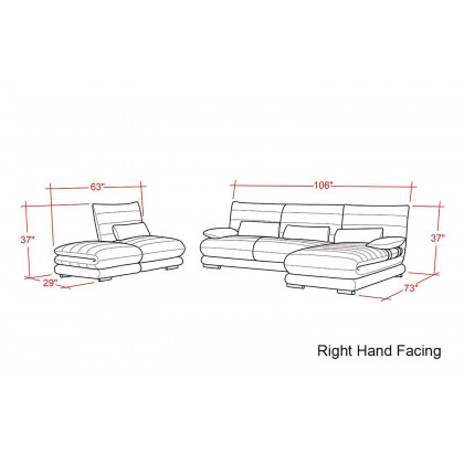 Jubilee - Montgomery Right Hand Facing Sectional with Ottoman
