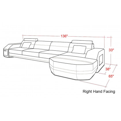 Jubilee - Nyx Right Hand Facing Sectional with Storage